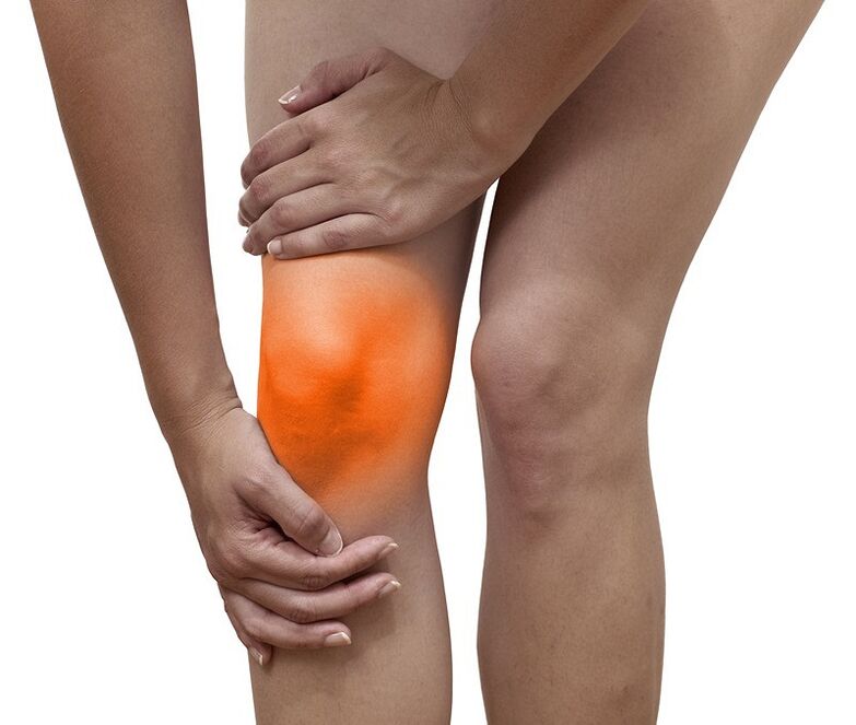 inflammation of the knee joint with arthritis and arthrosis